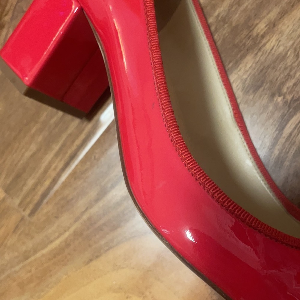 J. Crew Red Patent Leather Heels - Picture 6 of 8